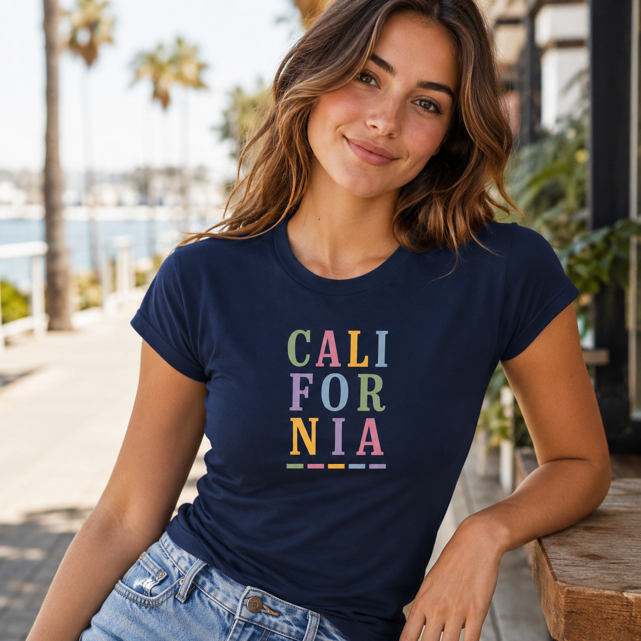California T-Shirt, Retro Typography Graphic Tee, USA Travel Shirt, California Gift for Women